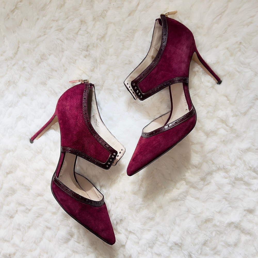 Louise et Cie Suede Burgundy Heels